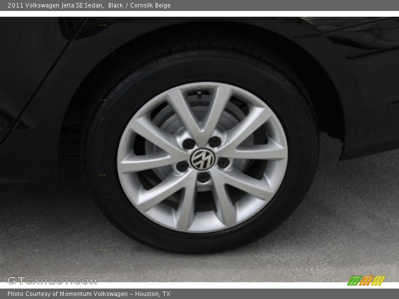 Black / Cornsilk Beige 2011 Volkswagen Jetta SE Sedan