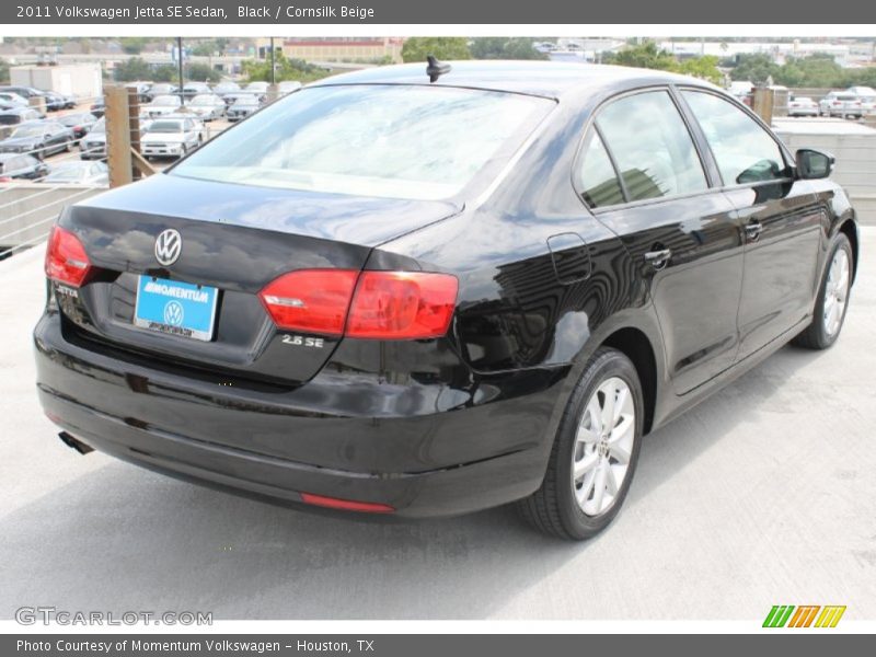 Black / Cornsilk Beige 2011 Volkswagen Jetta SE Sedan