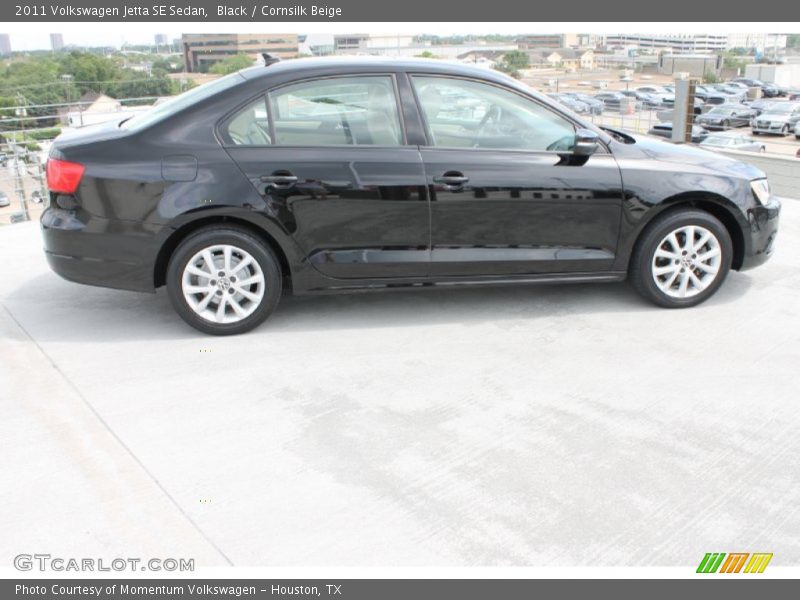 Black / Cornsilk Beige 2011 Volkswagen Jetta SE Sedan