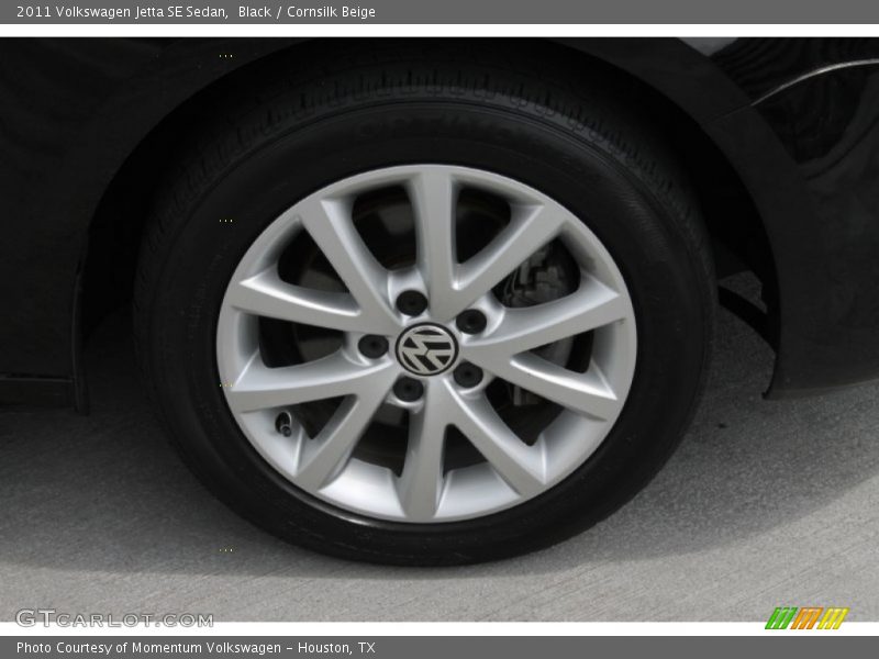 Black / Cornsilk Beige 2011 Volkswagen Jetta SE Sedan
