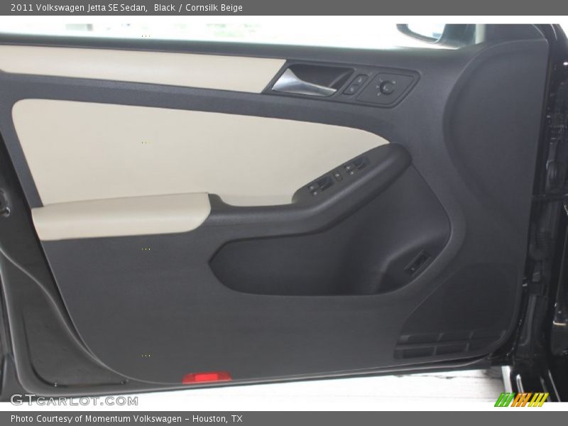 Black / Cornsilk Beige 2011 Volkswagen Jetta SE Sedan