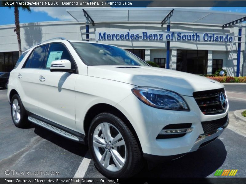 Diamond White Metallic / Almond Beige 2014 Mercedes-Benz ML 350