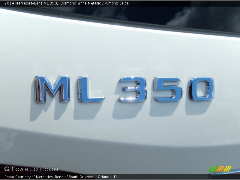 Diamond White Metallic / Almond Beige 2014 Mercedes-Benz ML 350