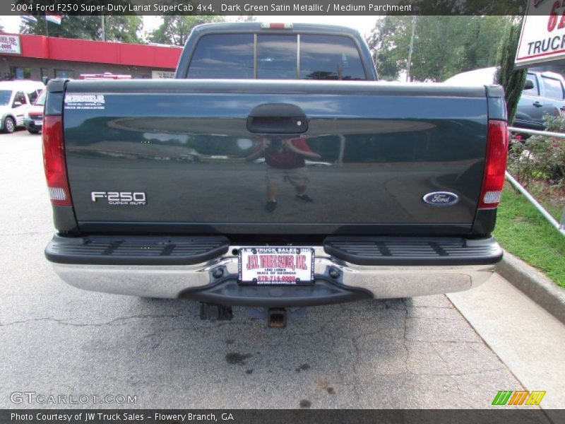 Dark Green Satin Metallic / Medium Parchment 2004 Ford F250 Super Duty Lariat SuperCab 4x4
