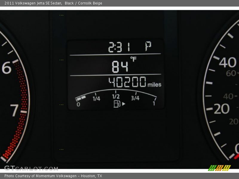 Black / Cornsilk Beige 2011 Volkswagen Jetta SE Sedan