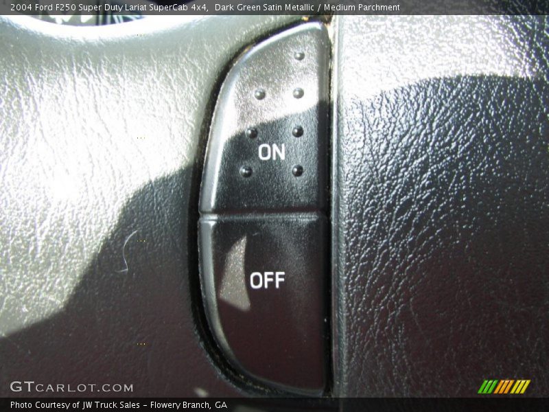 Dark Green Satin Metallic / Medium Parchment 2004 Ford F250 Super Duty Lariat SuperCab 4x4