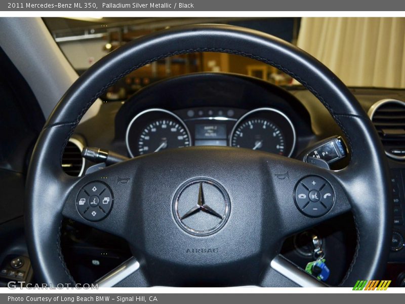 Palladium Silver Metallic / Black 2011 Mercedes-Benz ML 350