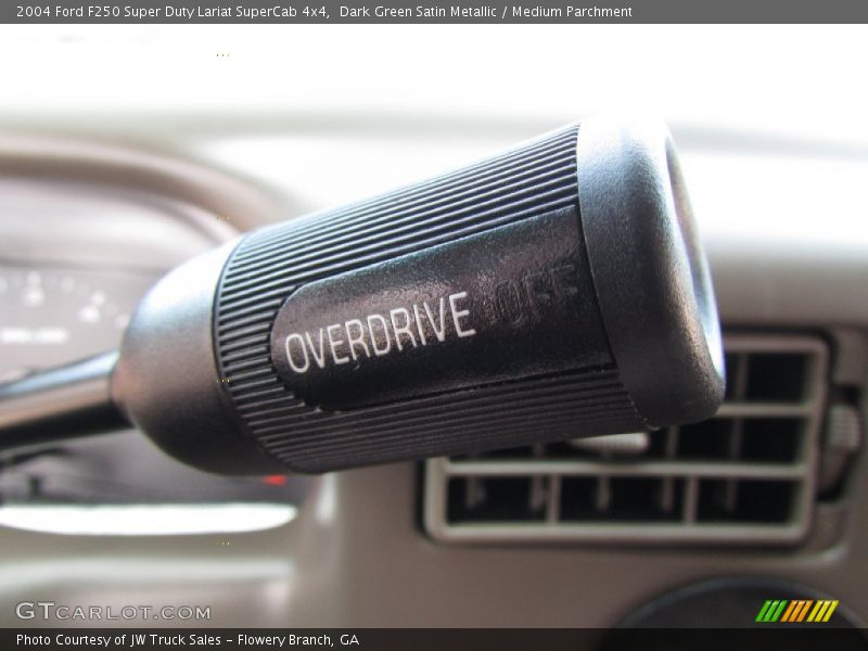 Dark Green Satin Metallic / Medium Parchment 2004 Ford F250 Super Duty Lariat SuperCab 4x4
