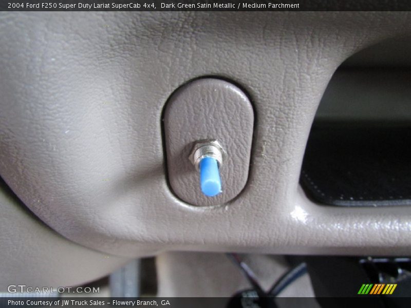 Dark Green Satin Metallic / Medium Parchment 2004 Ford F250 Super Duty Lariat SuperCab 4x4
