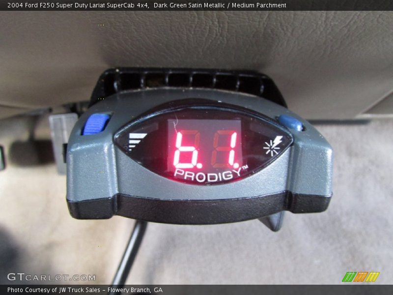 Dark Green Satin Metallic / Medium Parchment 2004 Ford F250 Super Duty Lariat SuperCab 4x4