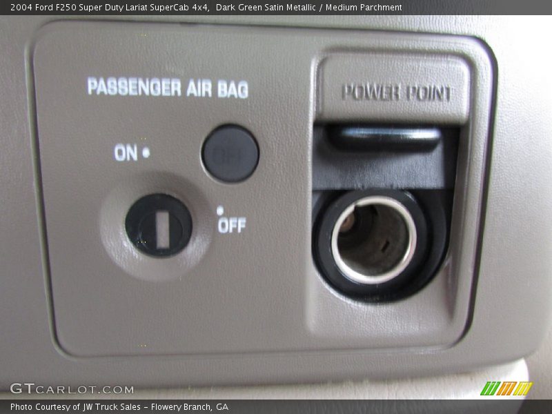 Dark Green Satin Metallic / Medium Parchment 2004 Ford F250 Super Duty Lariat SuperCab 4x4