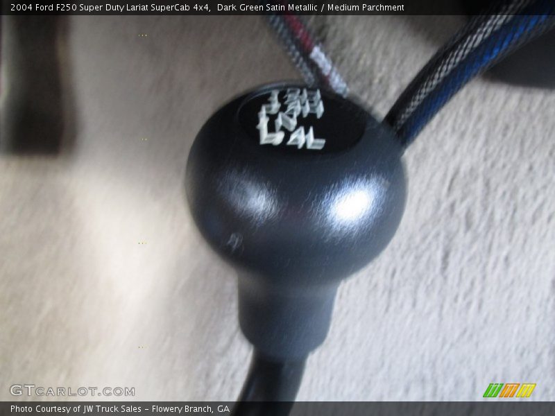 Dark Green Satin Metallic / Medium Parchment 2004 Ford F250 Super Duty Lariat SuperCab 4x4