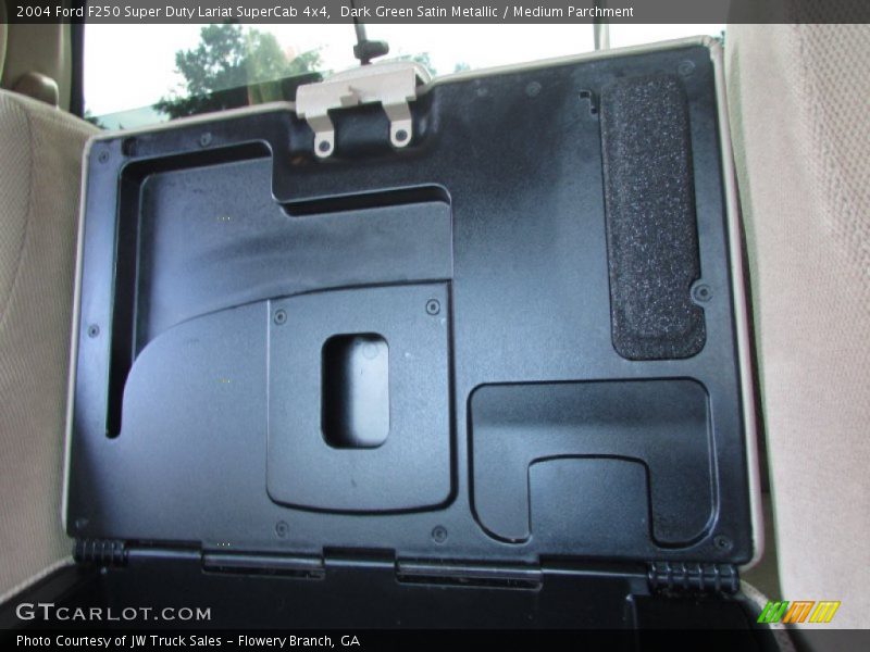 Dark Green Satin Metallic / Medium Parchment 2004 Ford F250 Super Duty Lariat SuperCab 4x4