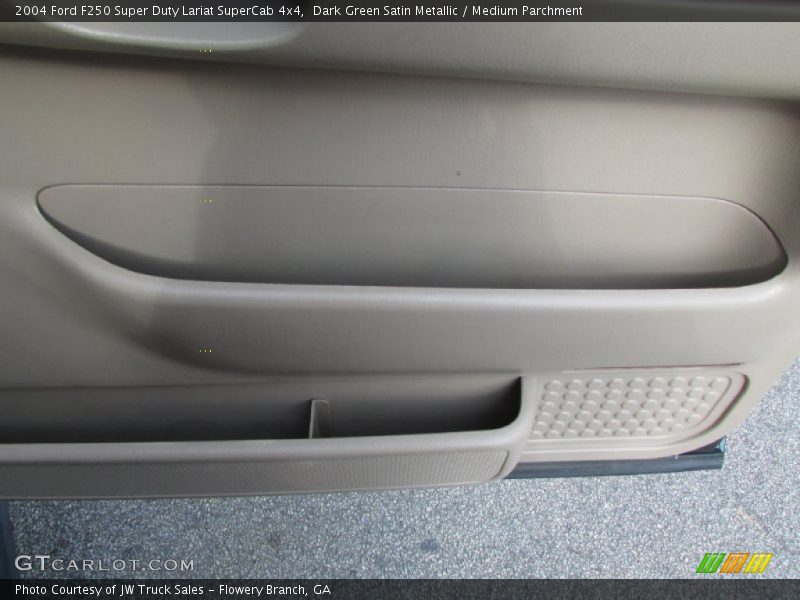 Dark Green Satin Metallic / Medium Parchment 2004 Ford F250 Super Duty Lariat SuperCab 4x4