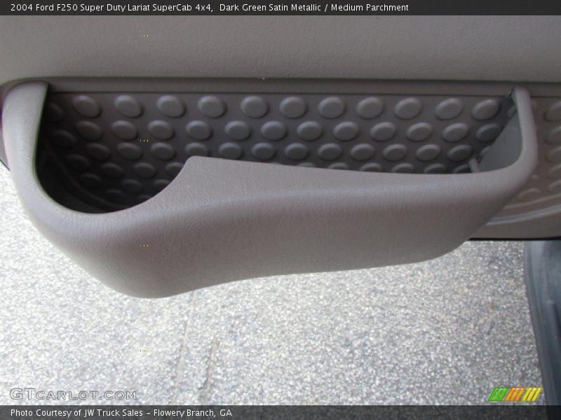Dark Green Satin Metallic / Medium Parchment 2004 Ford F250 Super Duty Lariat SuperCab 4x4