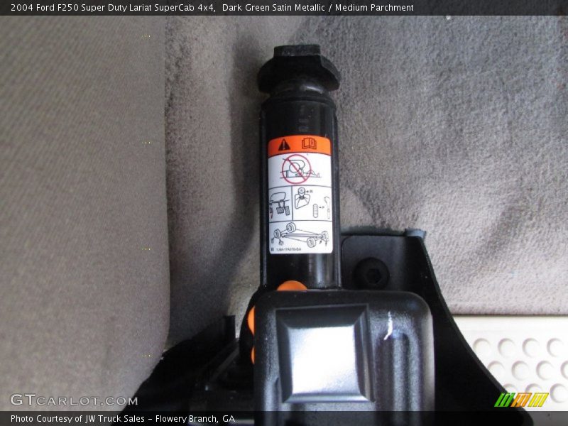Dark Green Satin Metallic / Medium Parchment 2004 Ford F250 Super Duty Lariat SuperCab 4x4