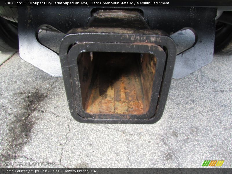 Dark Green Satin Metallic / Medium Parchment 2004 Ford F250 Super Duty Lariat SuperCab 4x4