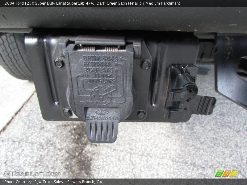 Dark Green Satin Metallic / Medium Parchment 2004 Ford F250 Super Duty Lariat SuperCab 4x4