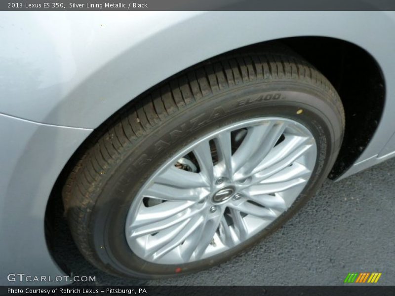 Silver Lining Metallic / Black 2013 Lexus ES 350