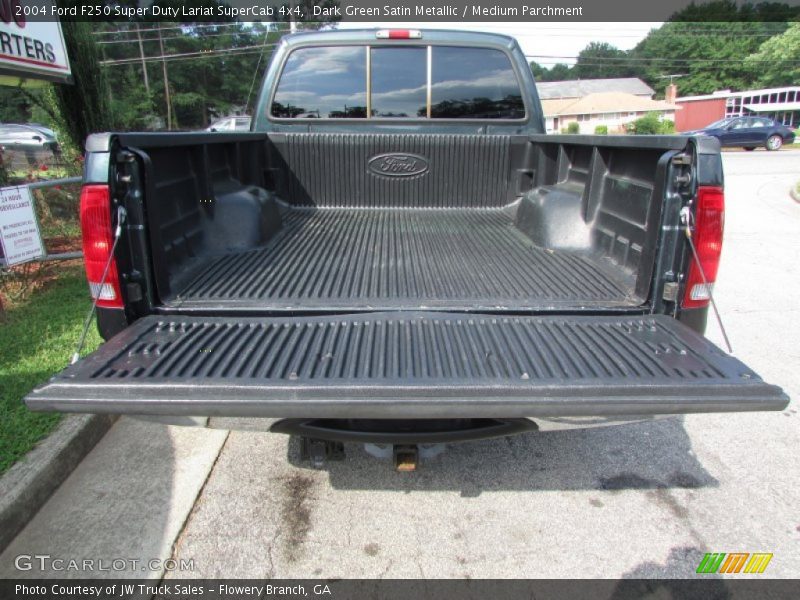 Dark Green Satin Metallic / Medium Parchment 2004 Ford F250 Super Duty Lariat SuperCab 4x4