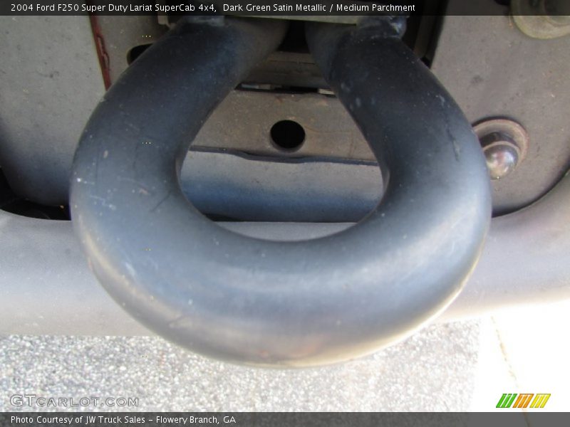 Dark Green Satin Metallic / Medium Parchment 2004 Ford F250 Super Duty Lariat SuperCab 4x4