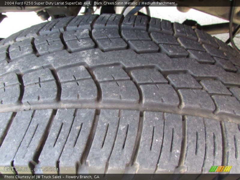 Dark Green Satin Metallic / Medium Parchment 2004 Ford F250 Super Duty Lariat SuperCab 4x4