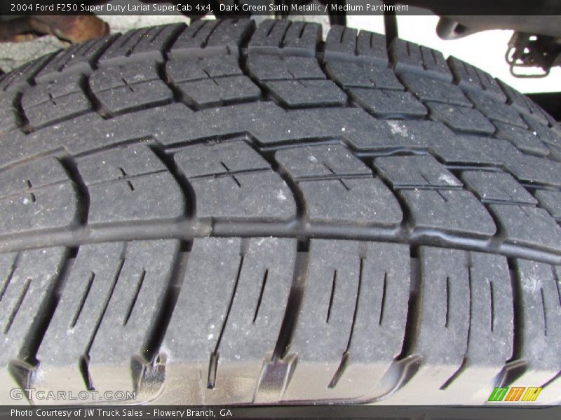 Dark Green Satin Metallic / Medium Parchment 2004 Ford F250 Super Duty Lariat SuperCab 4x4