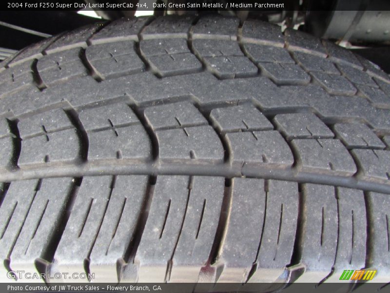 Dark Green Satin Metallic / Medium Parchment 2004 Ford F250 Super Duty Lariat SuperCab 4x4