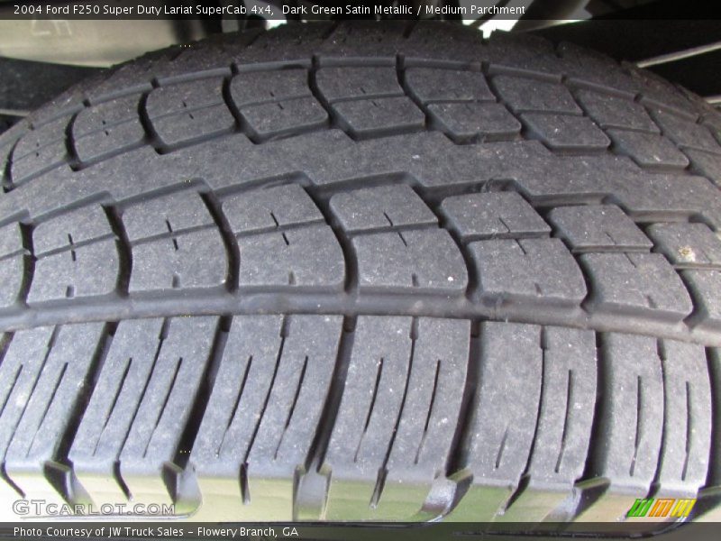 Dark Green Satin Metallic / Medium Parchment 2004 Ford F250 Super Duty Lariat SuperCab 4x4