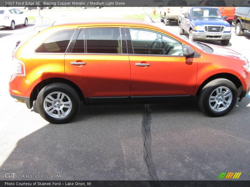 Blazing Copper Metallic / Medium Light Stone 2007 Ford Edge SE