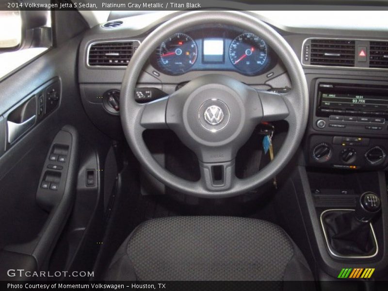 Platinum Gray Metallic / Titan Black 2014 Volkswagen Jetta S Sedan