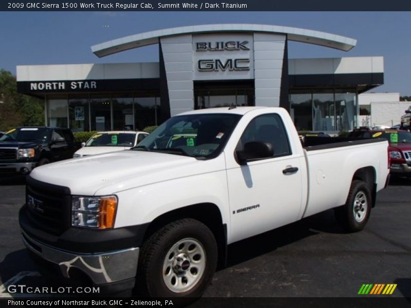 Summit White / Dark Titanium 2009 GMC Sierra 1500 Work Truck Regular Cab