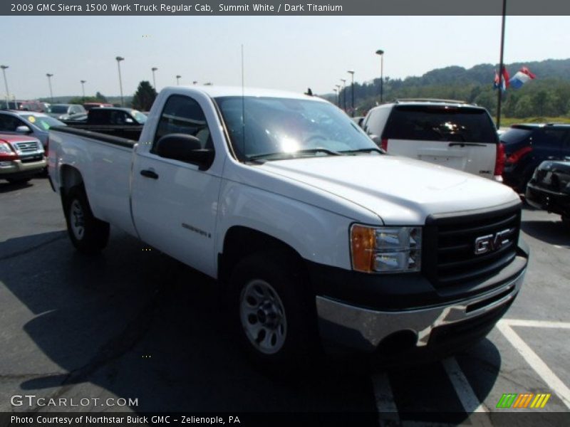 Summit White / Dark Titanium 2009 GMC Sierra 1500 Work Truck Regular Cab