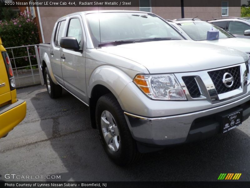 Radiant Silver Metallic / Steel 2010 Nissan Frontier LE Crew Cab 4x4