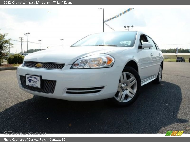 Summit White / Ebony 2012 Chevrolet Impala LT