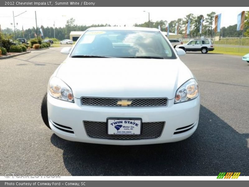 Summit White / Ebony 2012 Chevrolet Impala LT