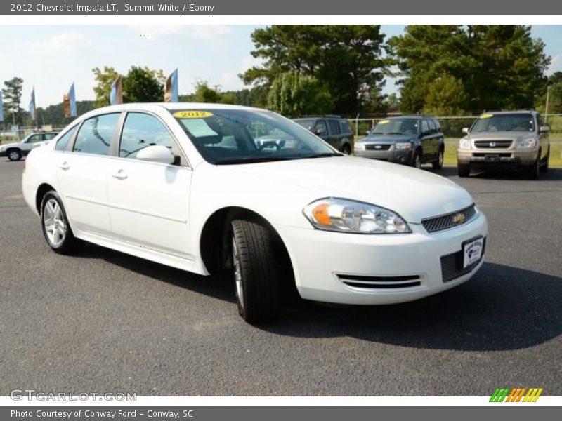 Summit White / Ebony 2012 Chevrolet Impala LT