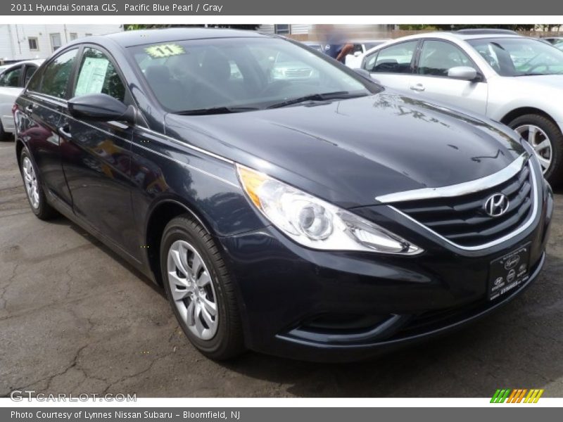 Pacific Blue Pearl / Gray 2011 Hyundai Sonata GLS