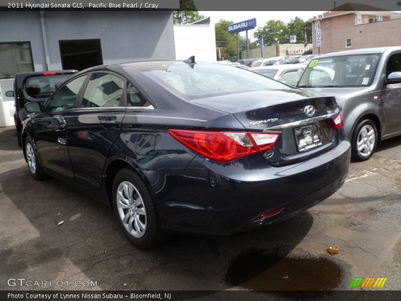 Pacific Blue Pearl / Gray 2011 Hyundai Sonata GLS