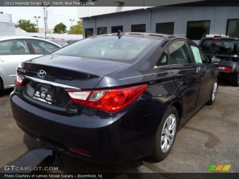 Pacific Blue Pearl / Gray 2011 Hyundai Sonata GLS