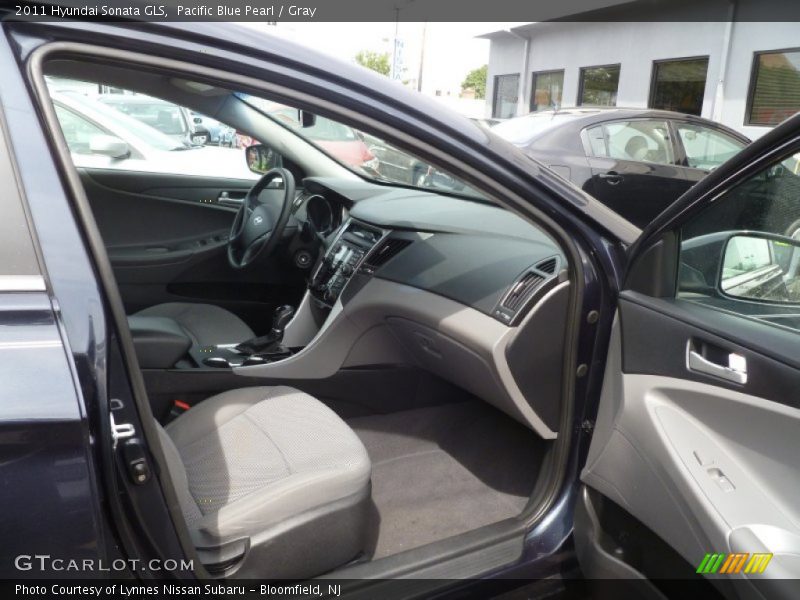 Pacific Blue Pearl / Gray 2011 Hyundai Sonata GLS