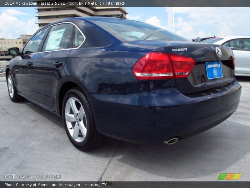 Night Blue Metallic / Titan Black 2014 Volkswagen Passat 2.5L SE