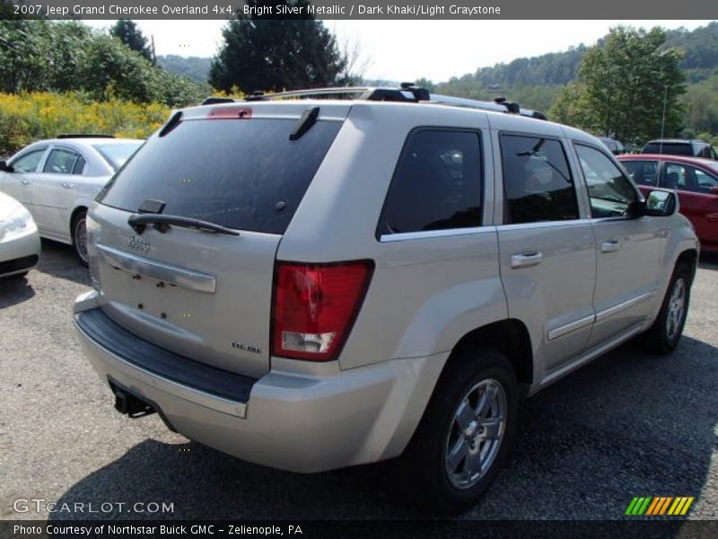 Bright Silver Metallic / Dark Khaki/Light Graystone 2007 Jeep Grand Cherokee Overland 4x4