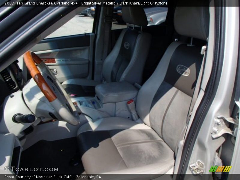 Bright Silver Metallic / Dark Khaki/Light Graystone 2007 Jeep Grand Cherokee Overland 4x4