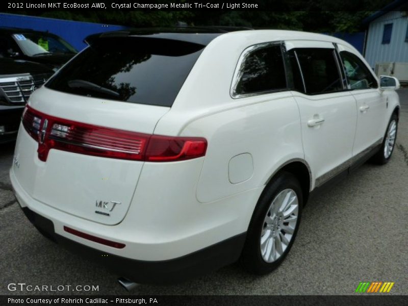 Crystal Champagne Metallic Tri-Coat / Light Stone 2012 Lincoln MKT EcoBoost AWD
