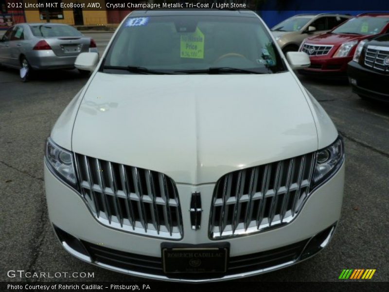 Crystal Champagne Metallic Tri-Coat / Light Stone 2012 Lincoln MKT EcoBoost AWD