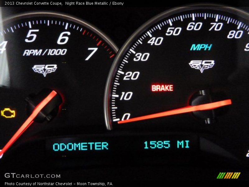 Night Race Blue Metallic / Ebony 2013 Chevrolet Corvette Coupe