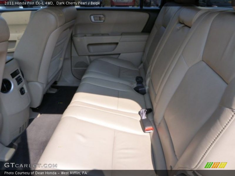 Dark Cherry Pearl / Beige 2011 Honda Pilot EX-L 4WD