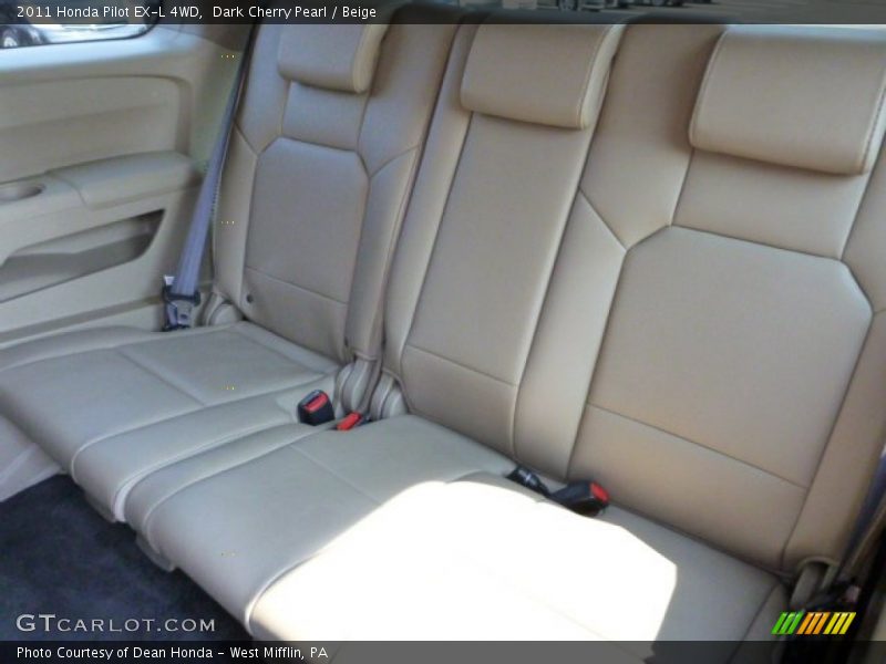 Dark Cherry Pearl / Beige 2011 Honda Pilot EX-L 4WD