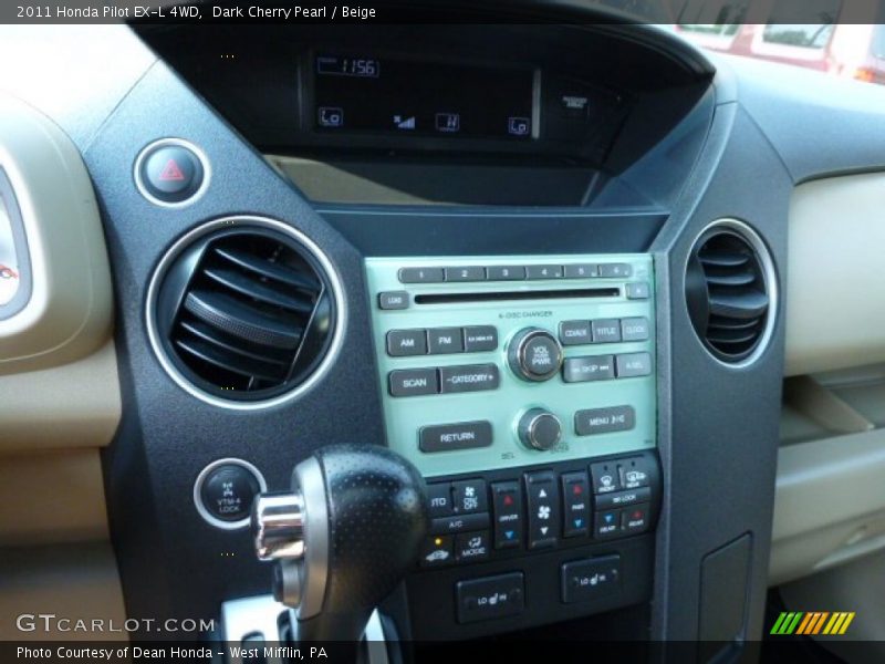 Dark Cherry Pearl / Beige 2011 Honda Pilot EX-L 4WD